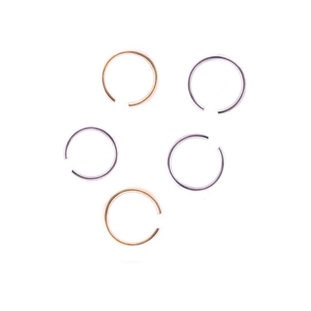 5 Stainless Steel Hoops 6mm